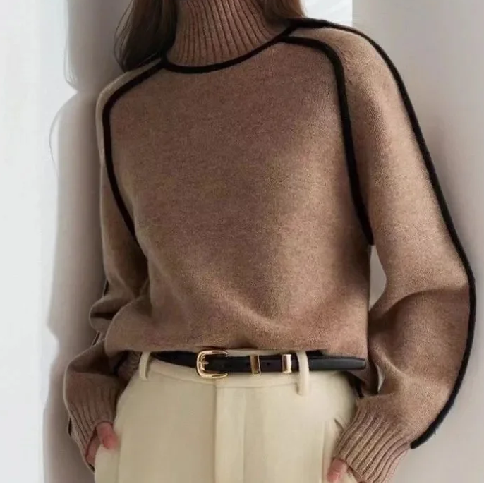 Slim Fit Turtleneck Knit Jumper