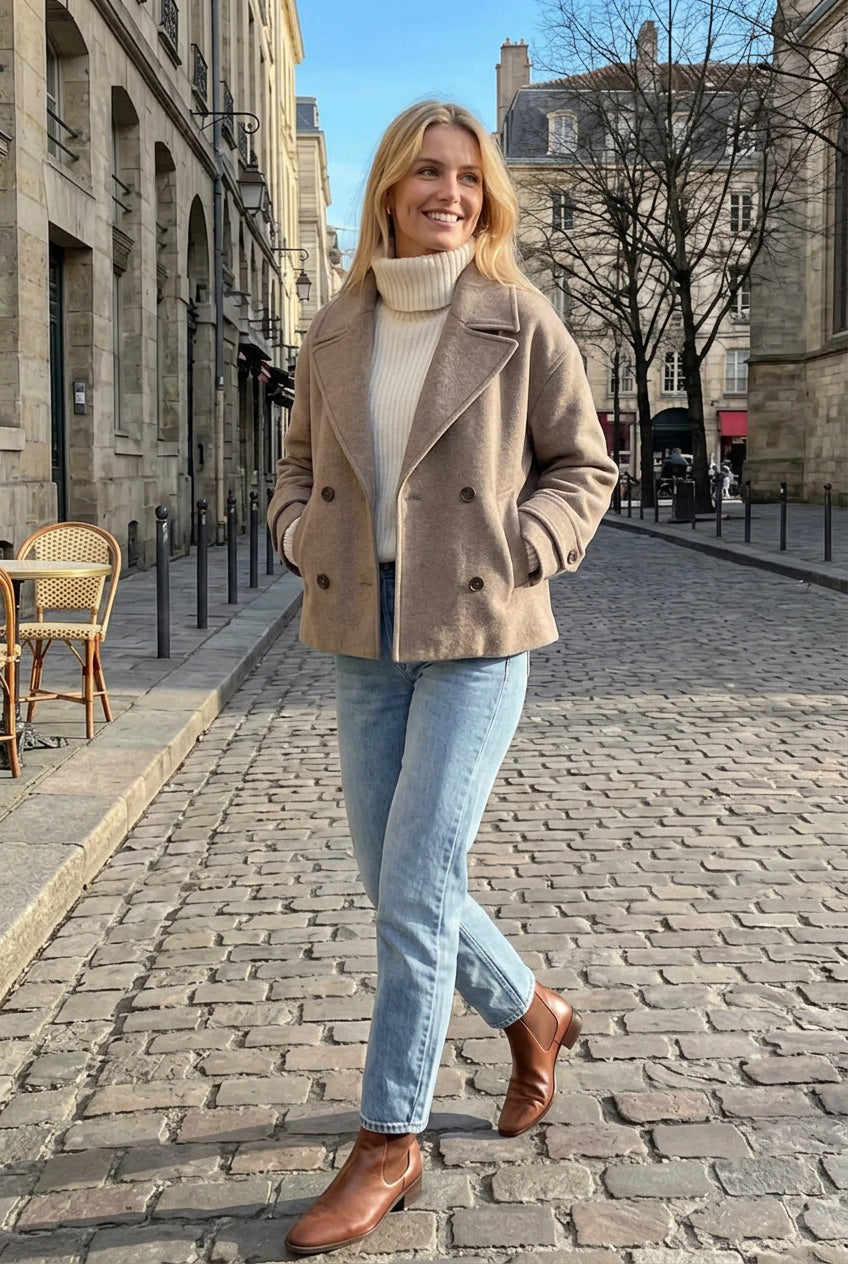 Women Fashion Solid Double Breasted Trench Jackets Vintage Lapel Neck Long Sleeves Female Chic Lady Outfits
