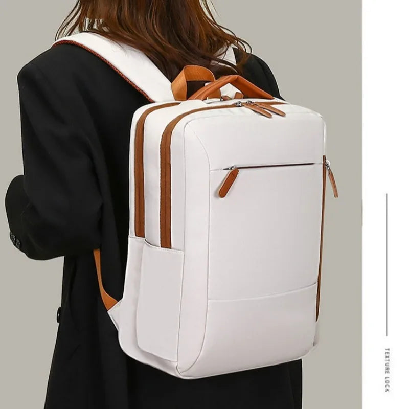 Women Backpack Business Commuter Daypack College Students Schoolbags Laptop Bag Short Trip Storage Waterproof Travel Rucksack