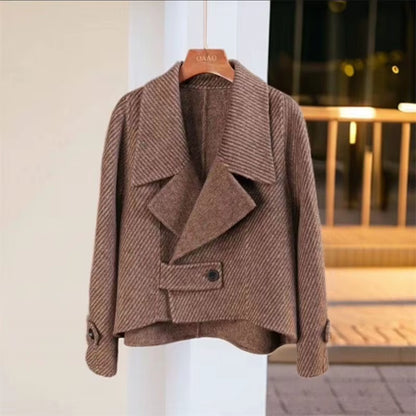 High-Grade Woolen Coat Long-Sleeved Short Single-Breasted Wool Ladies Coat Fashion Temperament 2025 Spring Autumn Women'S Coat