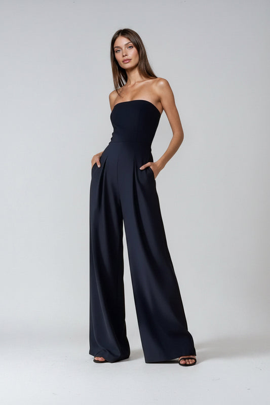 Ceria - Elegant Strapless Jumpsuit