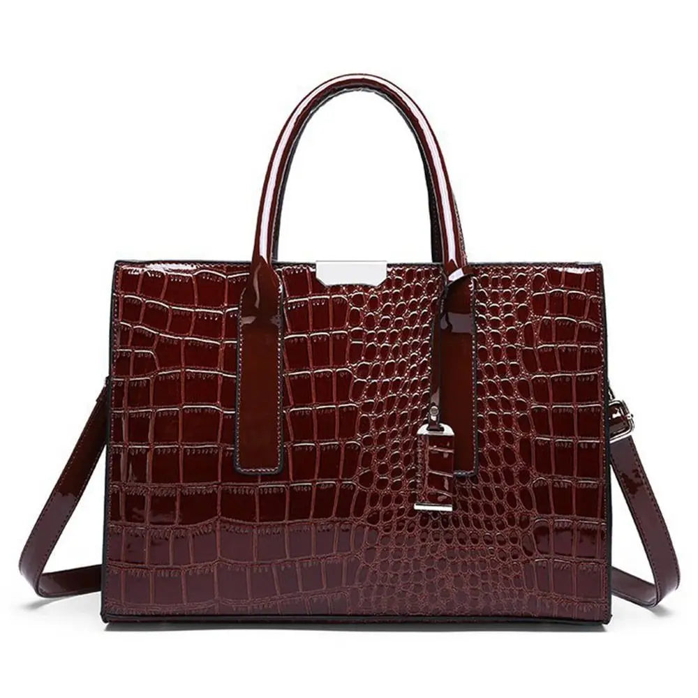 Fashion Crocodile Print Tote Bags Large Capacity Adjustable Strap Crossbody Bags Luxury Designer Handbags Purse Gift
