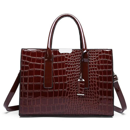 Fashion Crocodile Print Tote Bags Large Capacity Adjustable Strap Crossbody Bags Luxury Designer Handbags Purse Gift
