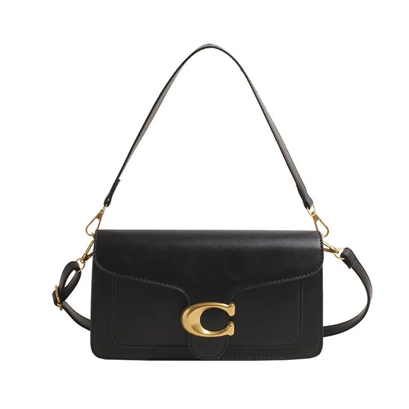 New Niche Bag Women'S Premium Texture Solid Color Simple and Versatile Small Square Bag Commuter Multi-Compartment Shoulder Bag