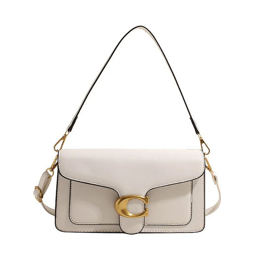 New Niche Bag Women'S Premium Texture Solid Color Simple and Versatile Small Square Bag Commuter Multi-Compartment Shoulder Bag