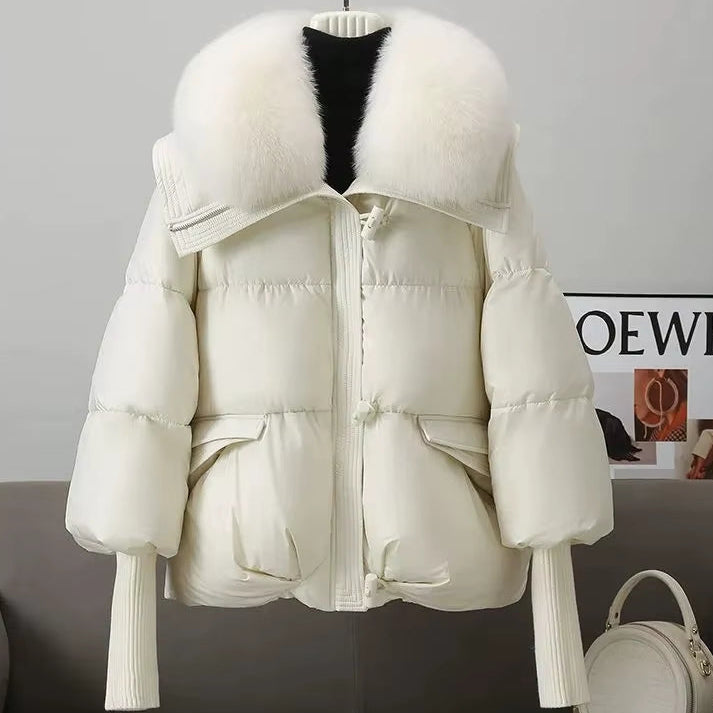 Women Winter down Cotton Jacket 2025 New Women Warm Thick Cotton Coat Larger Fur Collar Cotton Padded Jacket Women Parka Coat