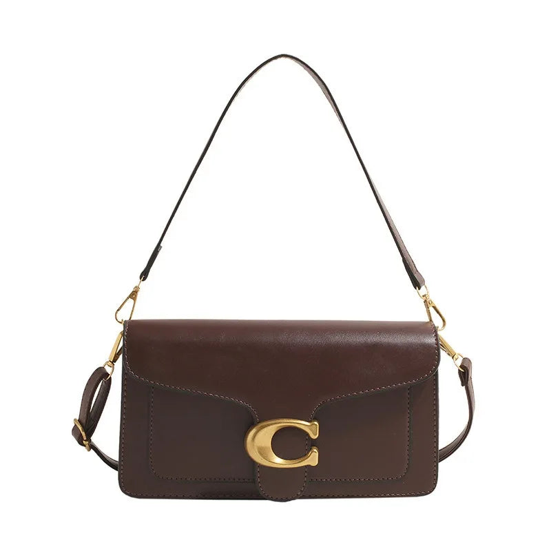 New Niche Bag Women'S Premium Texture Solid Color Simple and Versatile Small Square Bag Commuter Multi-Compartment Shoulder Bag