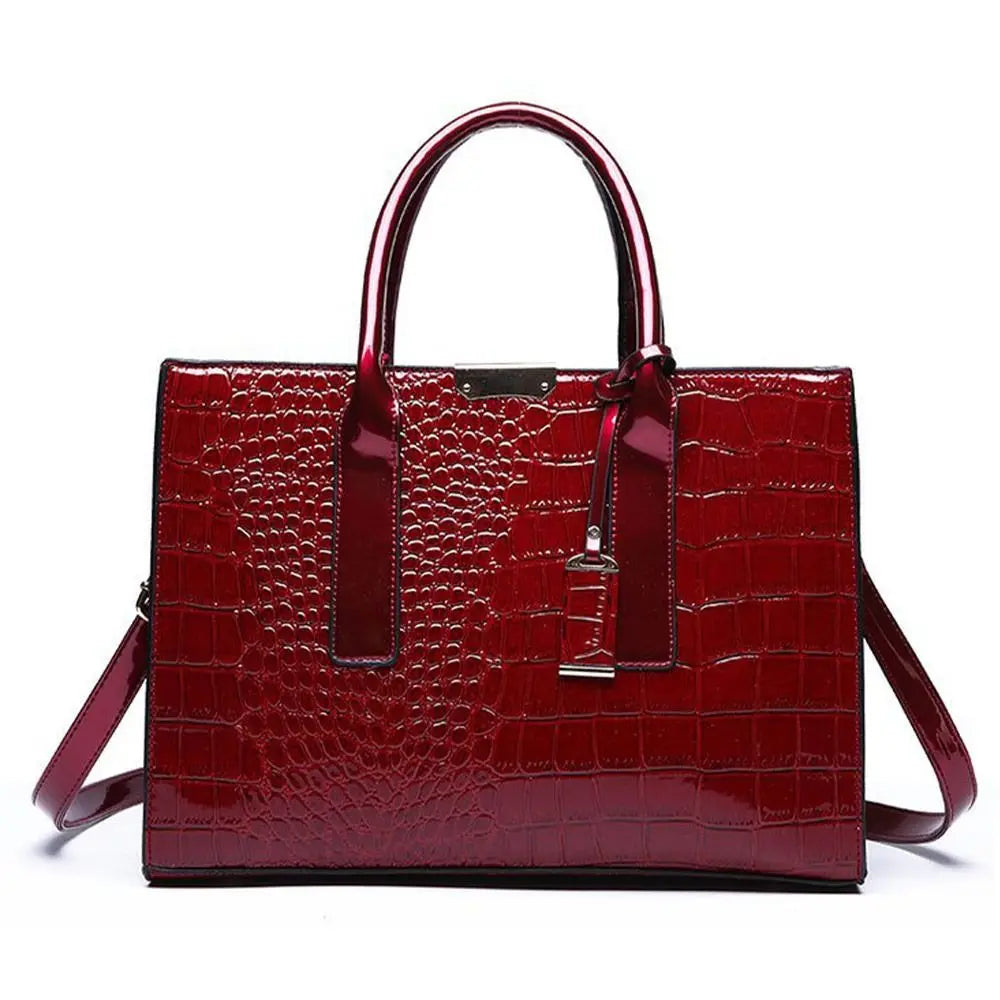 Fashion Crocodile Print Tote Bags Large Capacity Adjustable Strap Crossbody Bags Luxury Designer Handbags Purse Gift