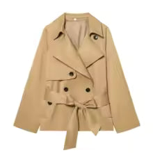 Chic Lapel Trench Coat