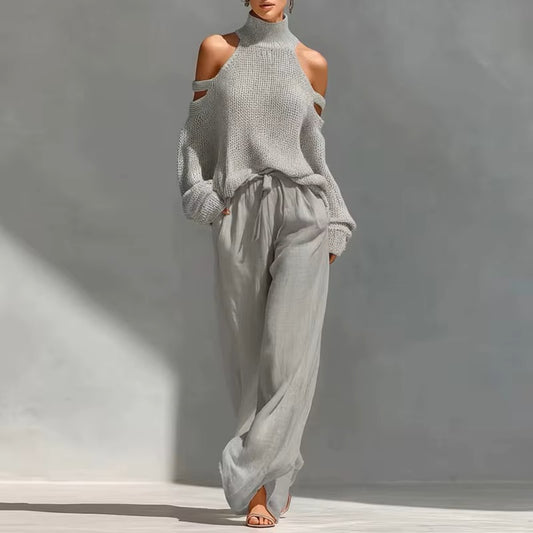 Knit  Trousers Set