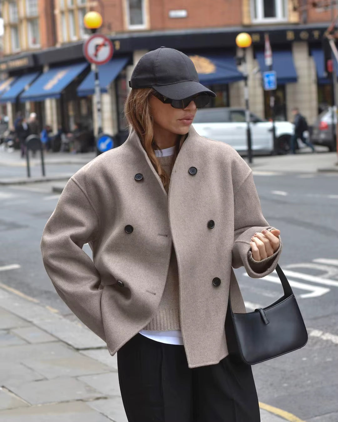 Vintage Double-Breasted Wool Coat
