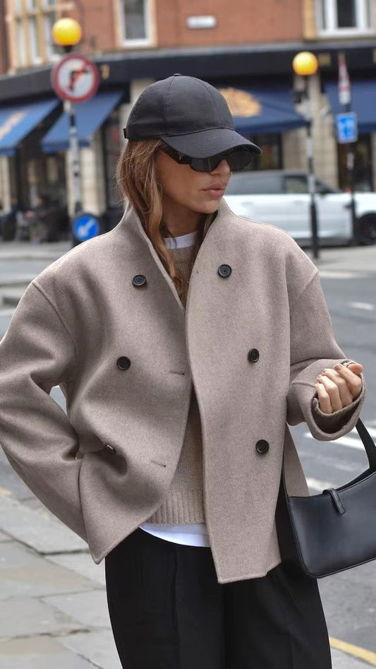 Double-Breasted Wool Coat