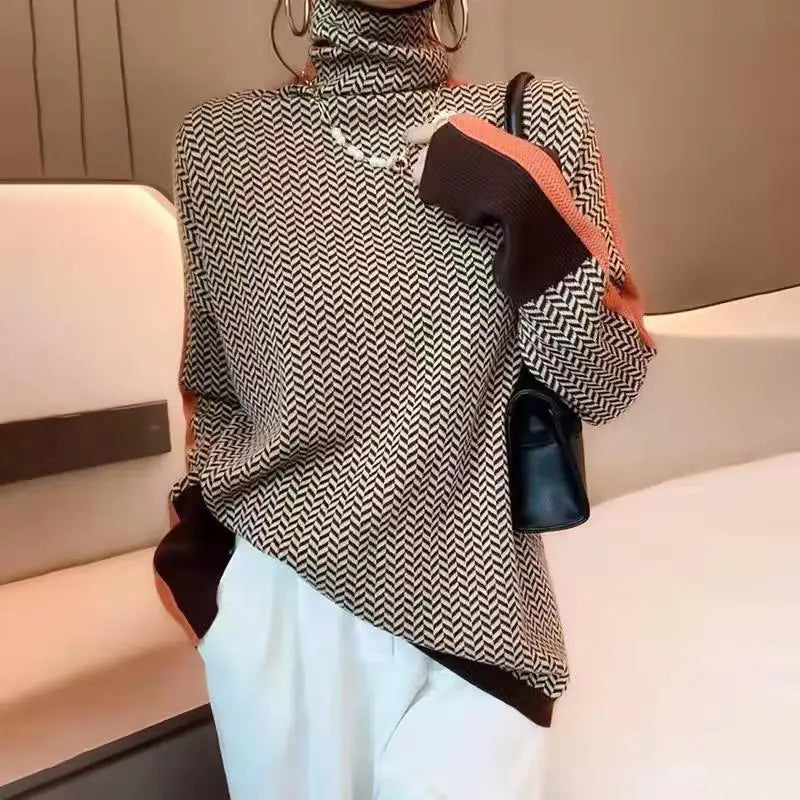 Women Sweater Knitted Turtleneck New Warm Stylish Sweaters Ladies Girl Slim Women Sweaters Pullovers Female Woman Sweater