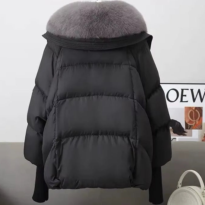 Women Winter down Cotton Jacket 2025 New Women Warm Thick Cotton Coat Larger Fur Collar Cotton Padded Jacket Women Parka Coat