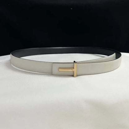 2025 Thin 2.5Cm Women Belt Designer Ladies Reversible Leather Belts for Women Female Belt Buckle for Jeans Dress Belt
