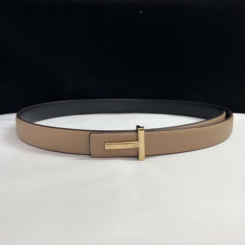 2025 Thin 2.5Cm Women Belt Designer Ladies Reversible Leather Belts for Women Female Belt Buckle for Jeans Dress Belt