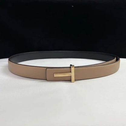 2025 Thin 2.5Cm Women Belt Designer Ladies Reversible Leather Belts for Women Female Belt Buckle for Jeans Dress Belt