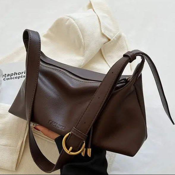 Fashionable Women'S Shoulder Bag Large Capacity Diagonal Cross Bag Brand Designer Soft PU Leather Versatile Women'S Big Handbag