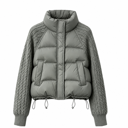 Grey jacket on white without hanger