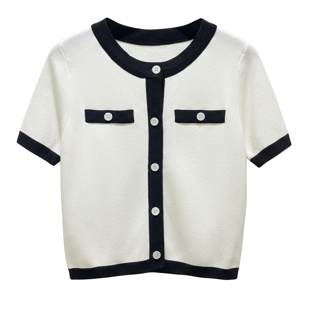 Ivory cardigan, hanger removal