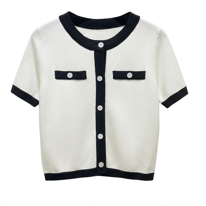 Ivory cardigan, hanger removal